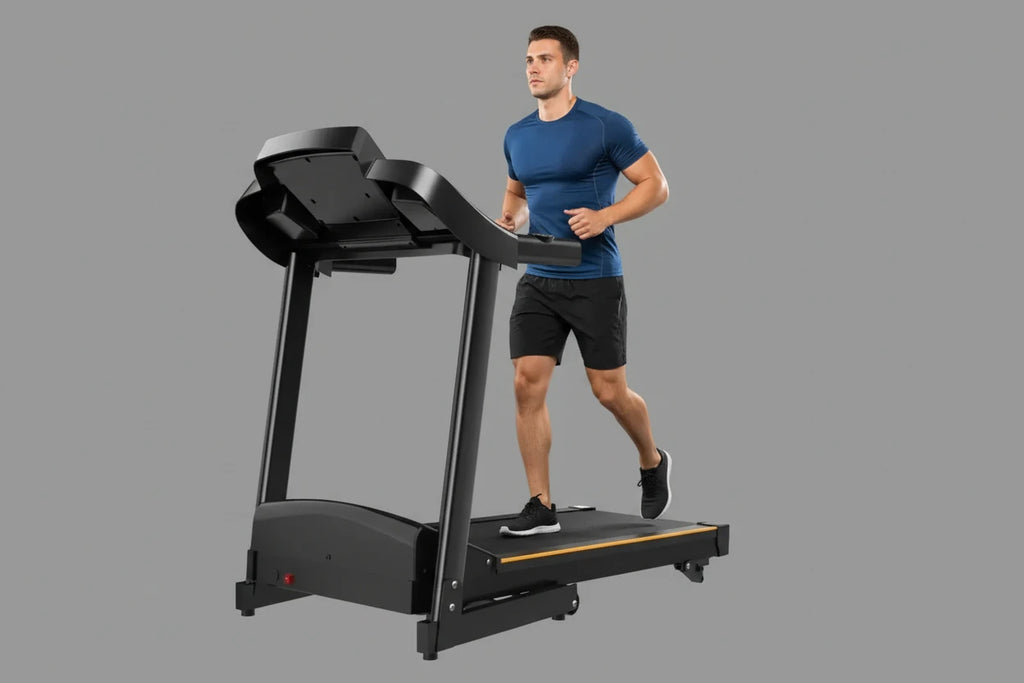 Tapis de course fitness professionnel pour maison et salle de sport.