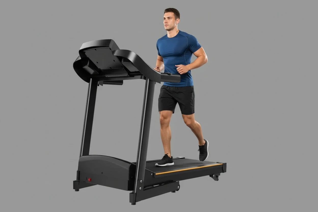 Tapis de course fitness professionnel pour maison et salle de sport.